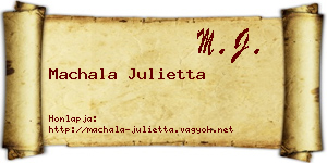 Machala Julietta névjegykártya